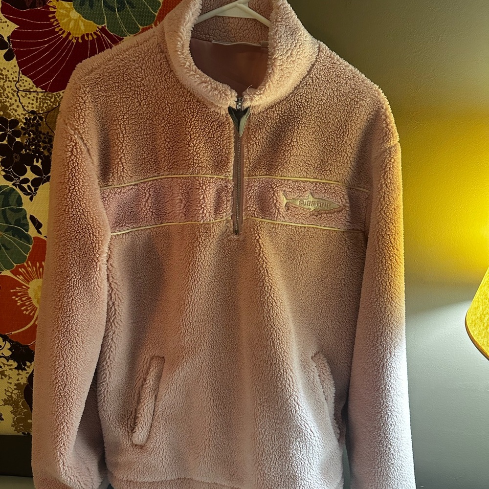 Surf Trip Supply Cozy Pink Sherpa Pullover